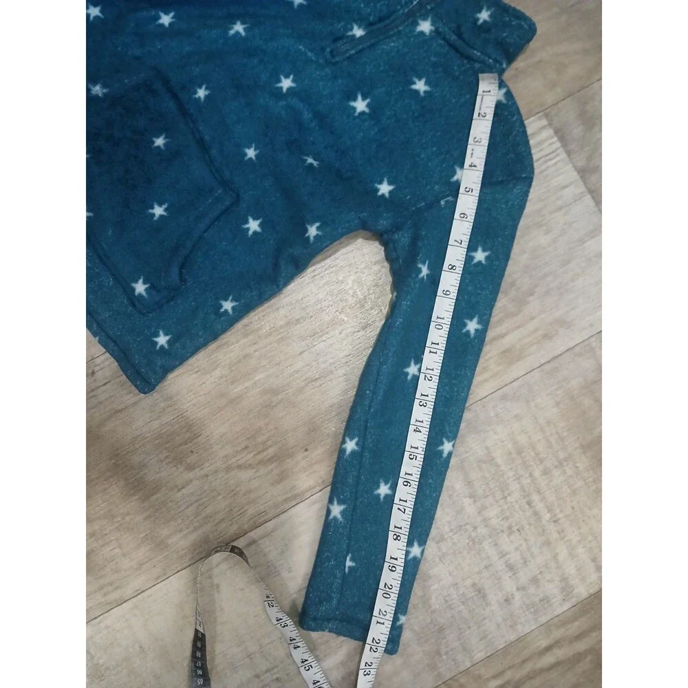 Girl’s Jumping Beans  Fleece Jacket Teal White Stars 1/4 Zip - Size 12